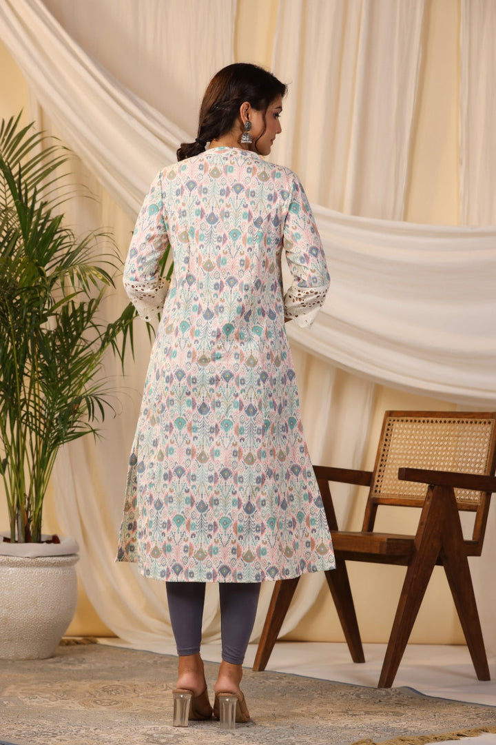 Floral Printed Cotton Kurta