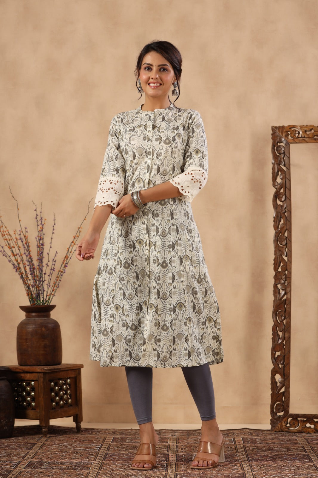Floral Printed Cotton Kurta