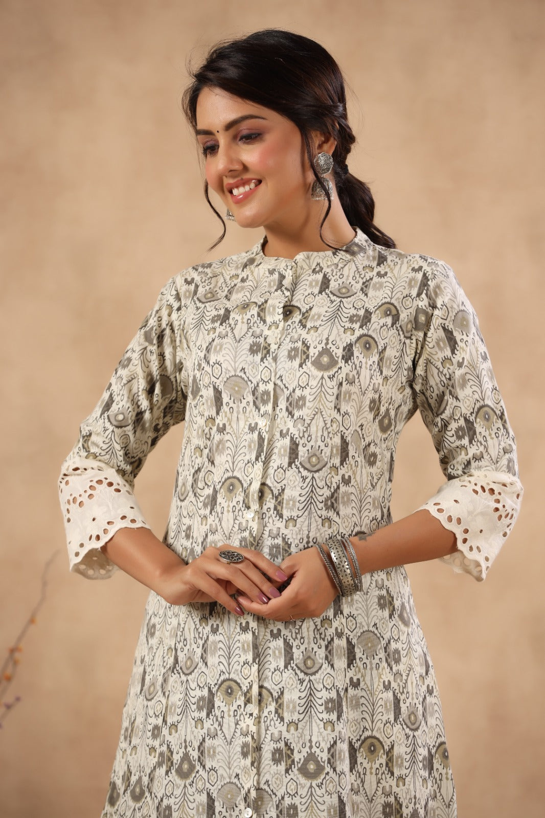 Floral Printed Cotton Kurta