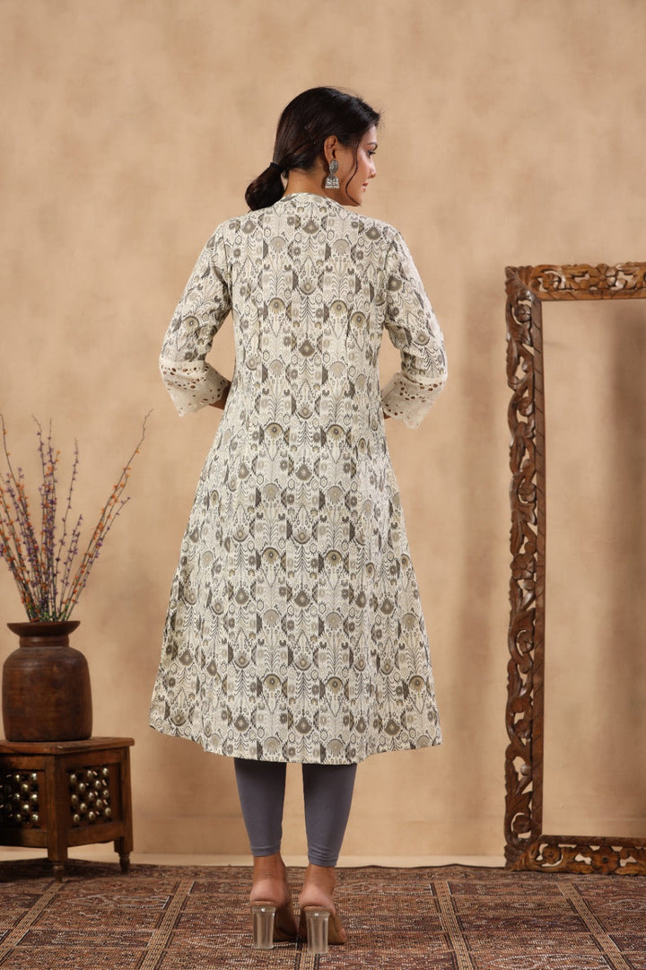 Floral Printed Cotton Kurta