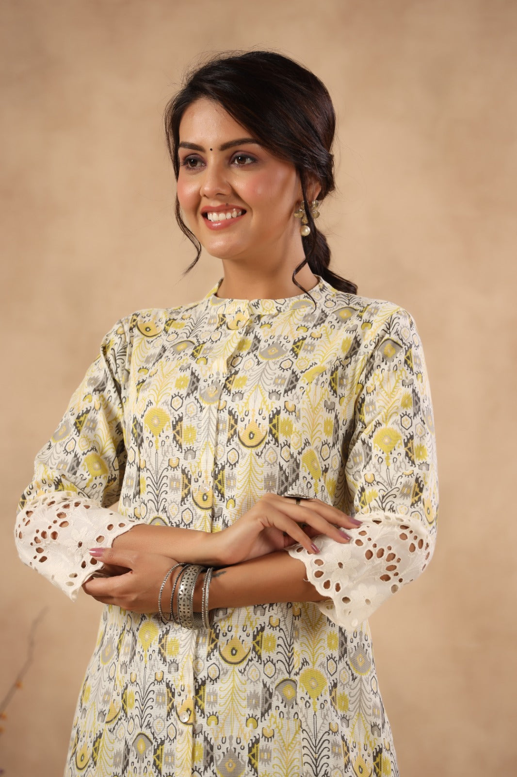 Floral Printed Cotton Kurta
