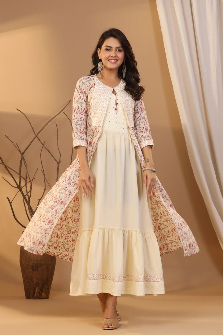 Printed Cotton Double Layered Kurti