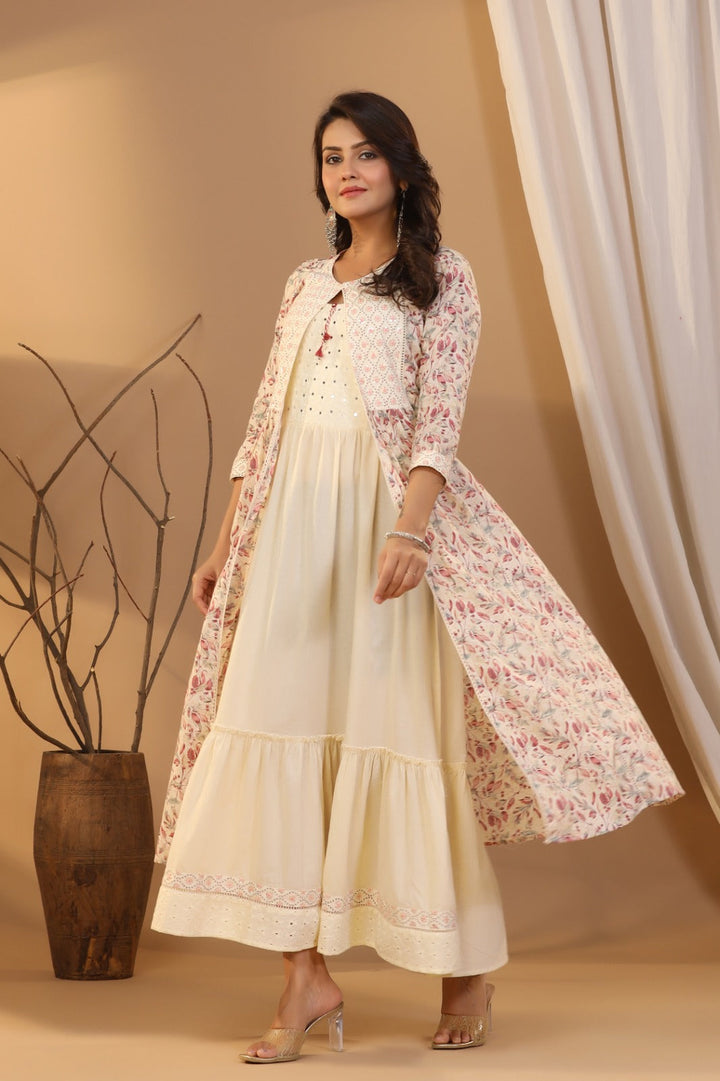 Printed Cotton Double Layered Kurti