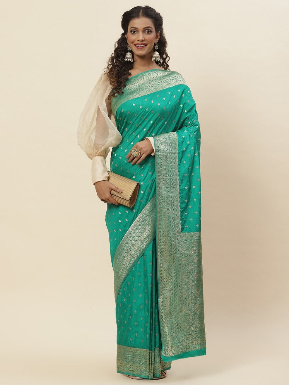 Zari Border Woven Handloom Saree