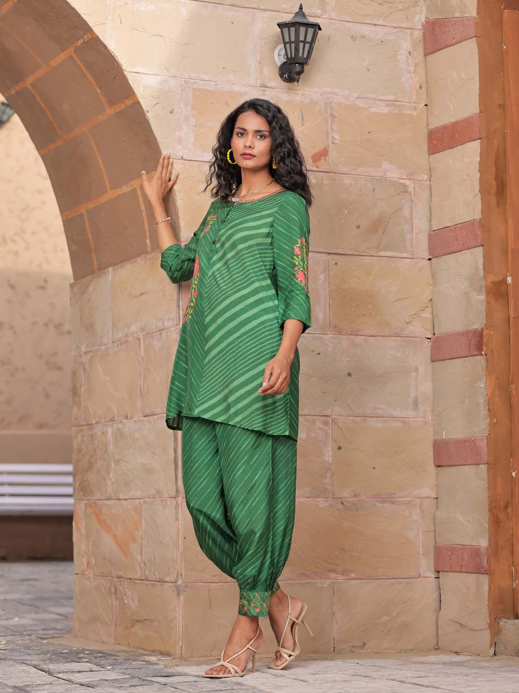 Printed Muslin Kurti With Pants