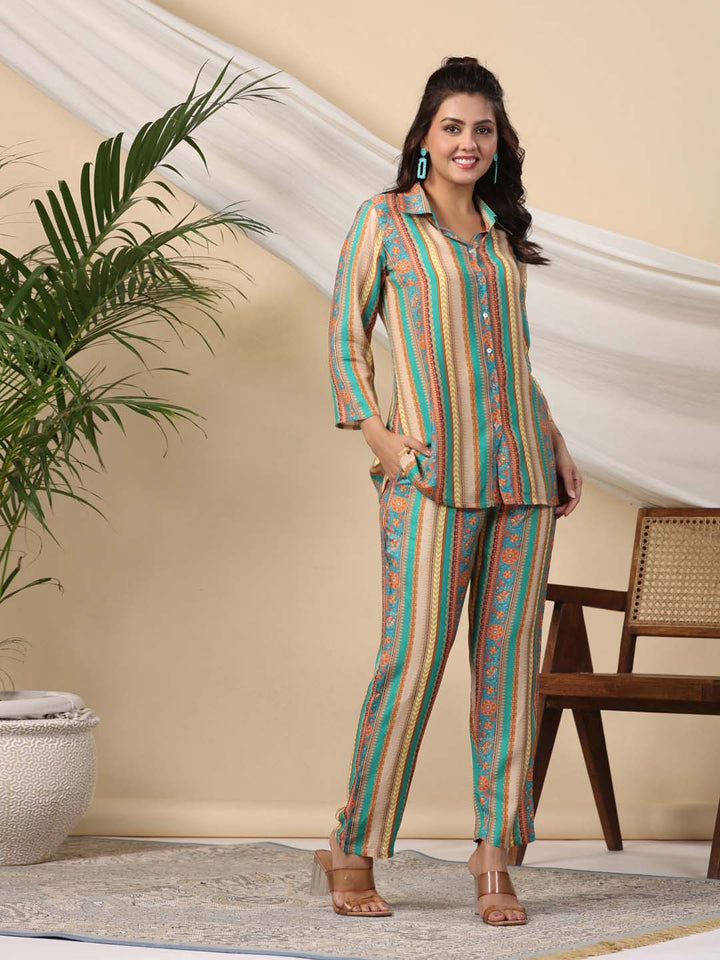 Printed Muslin Kurti With Pants